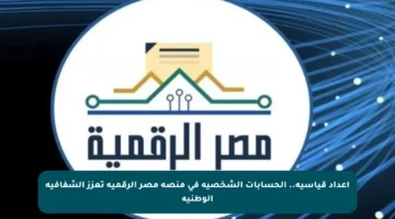 أعداد قياسية.. الحسابات الشخصية في منصة مصر الرقمية تعزز الشفافية الوطنية